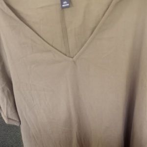 Olive V neck blouse
